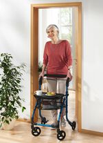 Wohnungsrollator mit Tablett BLAU