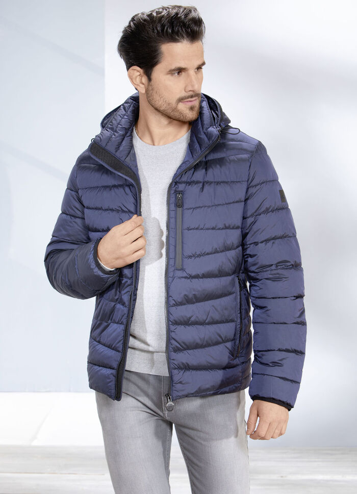 Steppkurzjacke von „New Canadian“ DUNKELBLAU