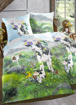 Bettwäsche-Garnitur mit Sommerwiesen-Motiv 
