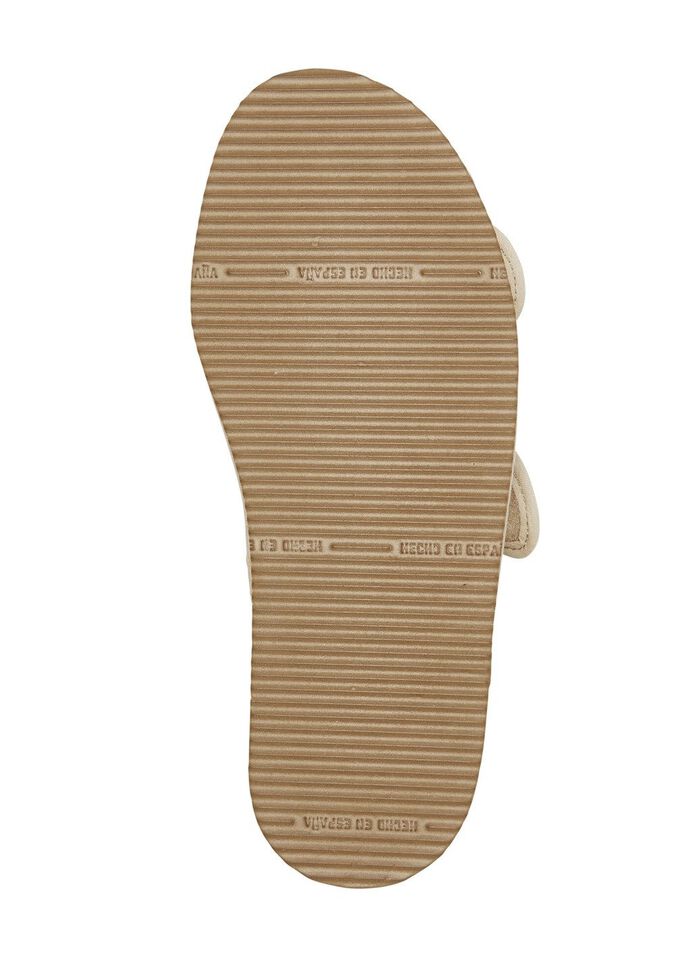 Bequeme Damen-Sandalen, Weite H, aus gepolstertem Textilmaterial 