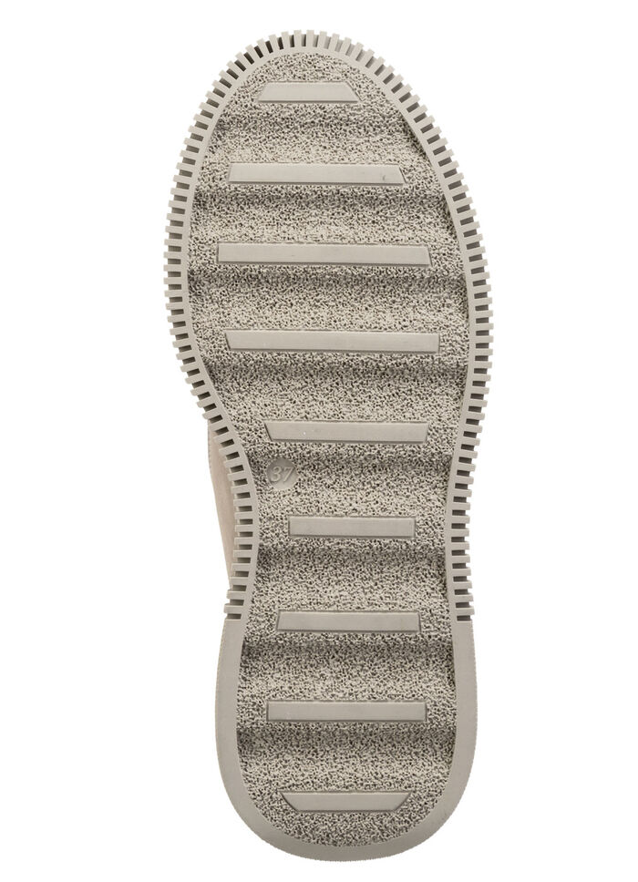 ELENA EDEN Schn&uuml;r-Bootie aus weichem Nubukleder GRAU-TAUPE