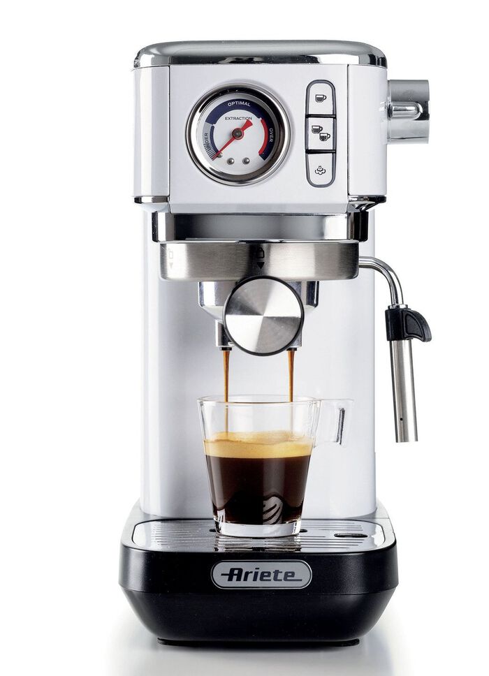 Ariete Espressomaschine moderna im Retro-Design WEISS