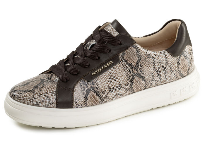 Peter Kaiser, modische Damen-Sneaker, mit herausnehmbarem Fußbett TAUPE-MOKKA