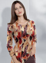 Pullover in Feinstrick TERRA-ROST-BEIGE