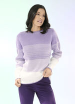Pullover in Perlfang FLIEDER-ECRU