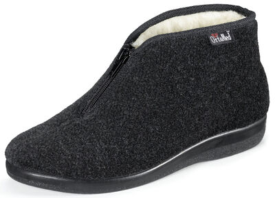 Reißverschluss-Stiefelette aus weichem Textilmaterial 