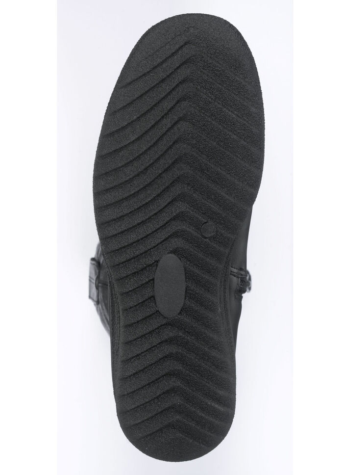 ELENA EDEN, gef&uuml;tterte Damen-Stiefel, Winterschuhe, Weite H, mit Lammfell SCHWARZ