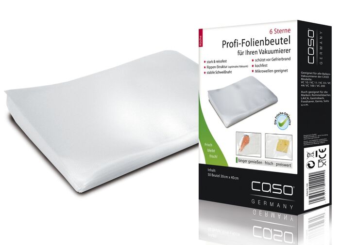 Folienbeutel, 50 St&uuml;ck, f&uuml;r Caso Vakuumierer 