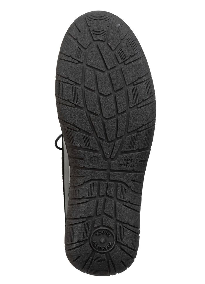 Schn&uuml;r-Boots aus schattiertem Rind-Nappaleder SCHWARZ