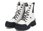 Rieker Stiefelette aus Nappaleder CREMEWEISS-SCHWARZ