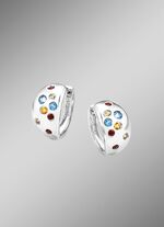 Glanzvolle Eleganz: Klappcreolen mit echten Edelsteinen 