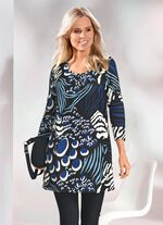 Longshirt mit Allover-Druck 