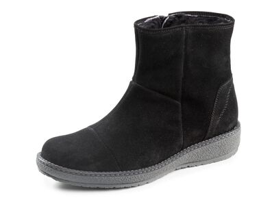 Waldl&auml;ufer, gef&uuml;tterte Damen-Boots, Winterschuhe, Weite H, mit Lammfell 