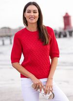 Pullover mit nachhaltig recycelter Baumwolle ROT