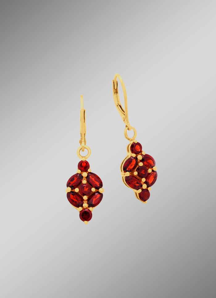 Ohrringe mit echt Granat 