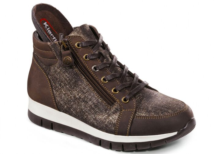 Bootie mit gl&auml;nzender Pr&auml;gung 