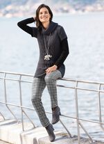 Longpulli mit Strukturmix ANTHRAZIT