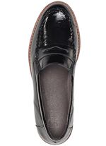 ELENA EDEN Loafer aus edlem Knautschlackleder SCHWARZ