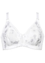 Naturana Minimizer-BH mit dezent glänzendem Floraldruck WEISS