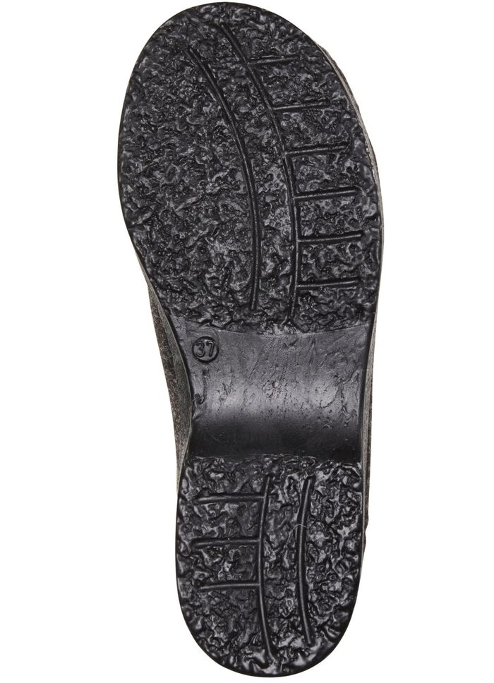 Warme Damen-Hausschuhe, Weite H, mit Rei&szlig;verschluss ANTHRAZIT