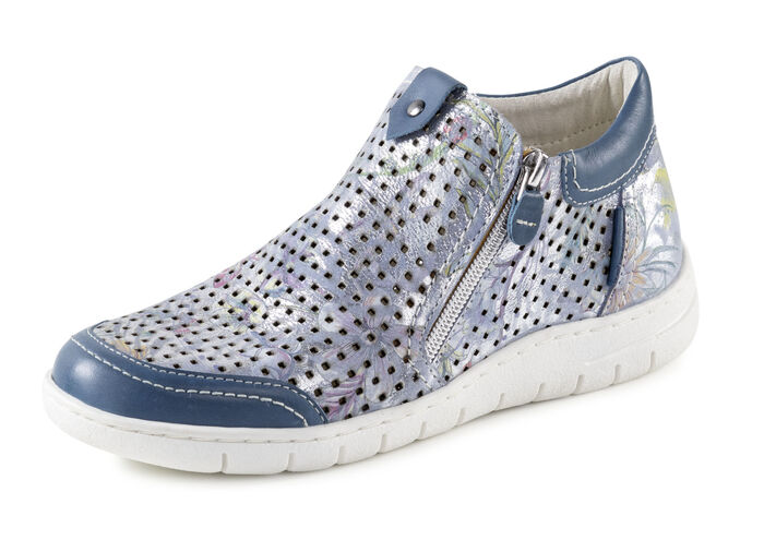 ELENA EDEN Bootie aus zart schimmerndem Rind-Nubukleder JEANS