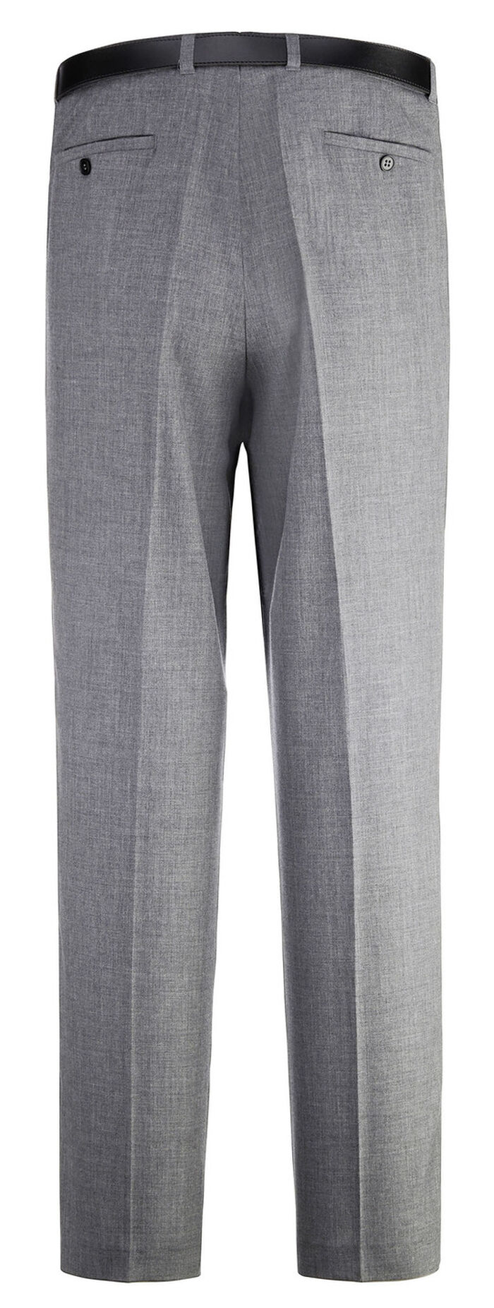 "Klaus Modelle"-Hose mit Gürtel in 3 Farben MITTELGRAU MELIERT