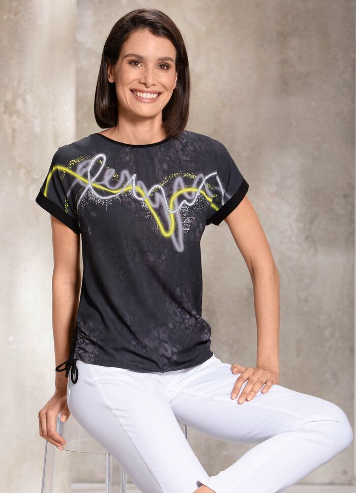 Tunika mit funkelnder Strasssteinzier 