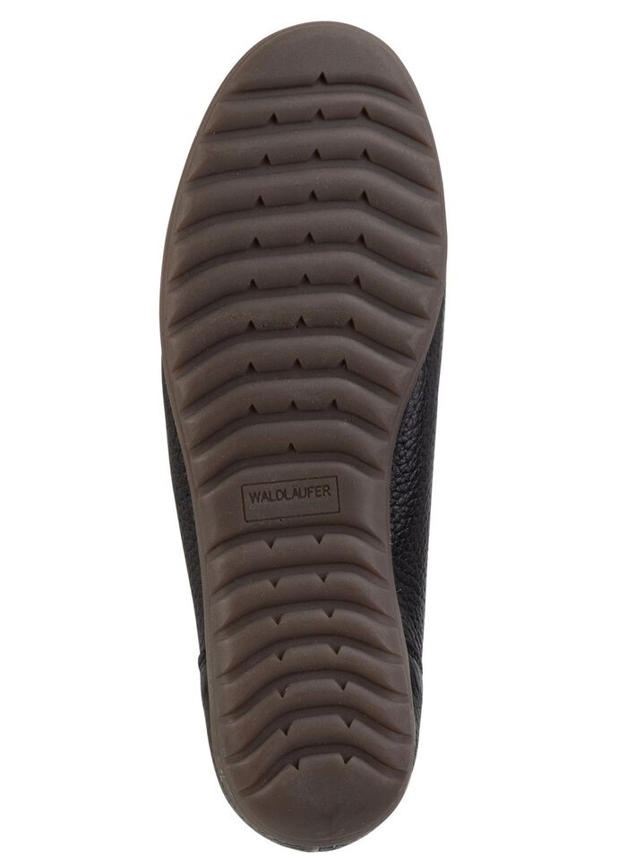 Waldl&auml;ufer, bequeme Damen-Slipper, Weite H, mit herausnehmbarem Fu&szlig;bett SCHWARZ