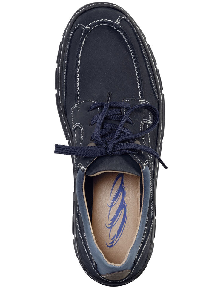 Schnürschuh mit Kontrast-Einsätzen BLAU