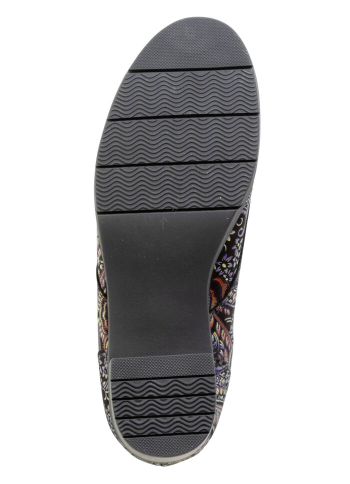 Waldläufer, bequemer Damen-Trotteur, Weite H, mit herausnehmbarem Fußbett SCHWARZ-BUNT