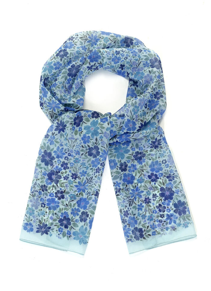 Schal mit Fantasiebl&uuml;ten-Dessin 