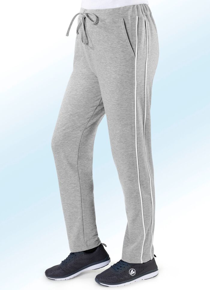 &bdquo;Plantier&ldquo;-Freizeithose in 3 Farben GRAU MELIERT