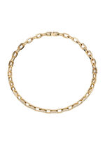 Halskette aus vergoldetem Edelstahl mit Kristallen 