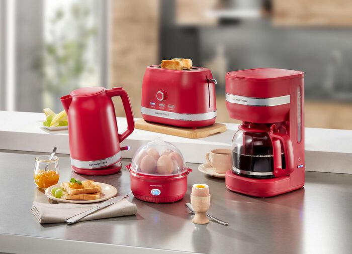 Fr&uuml;hst&uuml;cksserie in modernem Design ROT