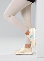 ELENA EDEN Sneaker aus schimmerndem Nappaleder CHAMPAGNER