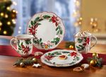 Weihnachtliches Service aus Fine Bone China-Porzellan 