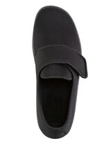 Hausschuh aus weichem, elastischem Textilmaterial SCHWARZ