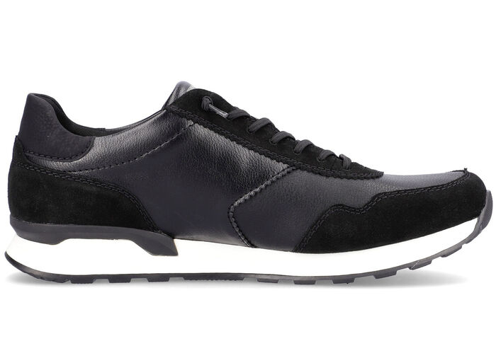 Schnür-Sneaker mit herausnehmbarem Textilfußbett SCHWARZ