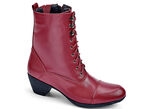 Schnür-Stiefelette mit Warmfutter ROT