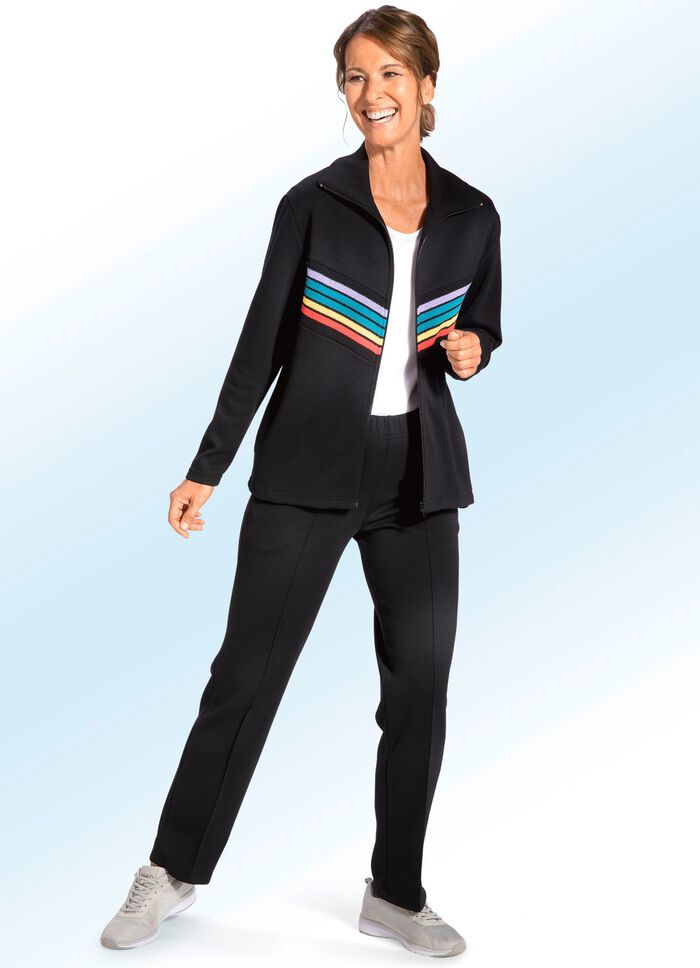 "Plantier"-Freizeitanzug mit Strickeins&auml;tzen 