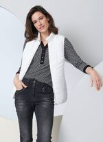 Steppweste mit Kontrastpaspelierung 