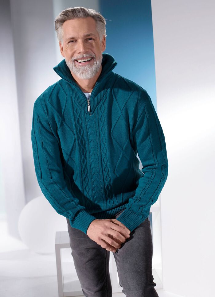 Troyer mit kurzem Rei&szlig;verschluss in 3 Farben 