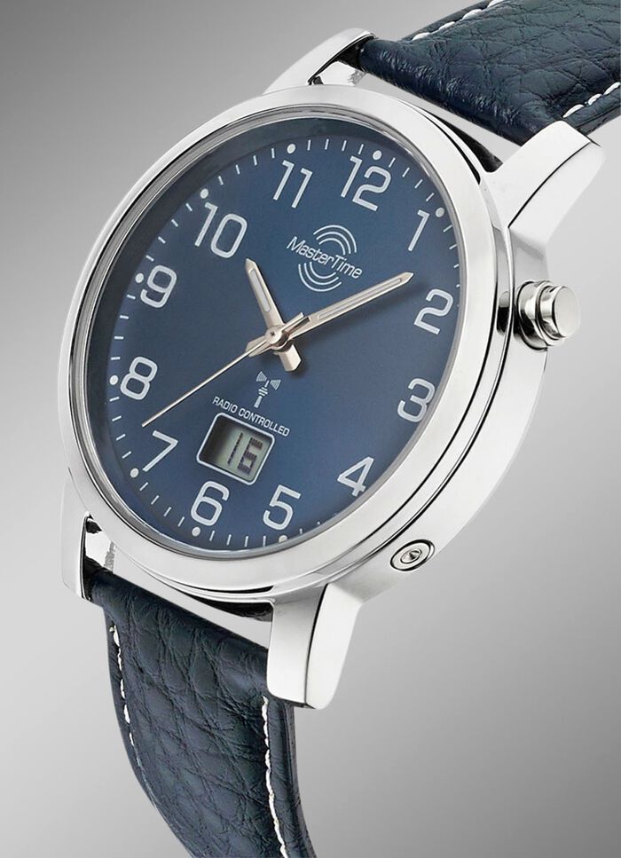 Sch&ouml;ne Herren-Lederarmbanduhr 