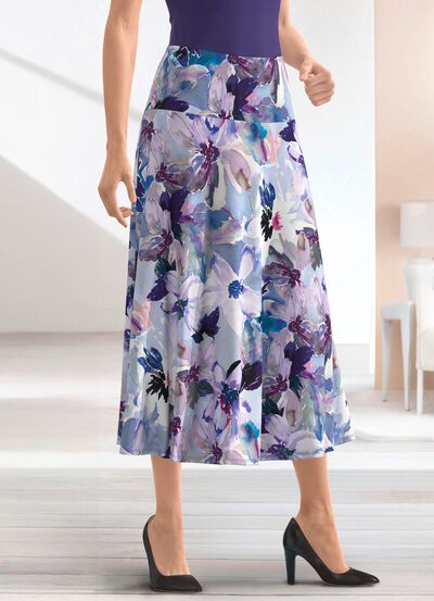 Rock mit floraler Dessinierung 