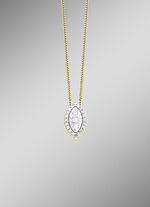 Anh&auml;nger mit 3 Brillanten, 20 Diamanten und Ankerkette 