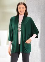 Shirtjacke in verschlussloser Form in 2 Farben GRÜN