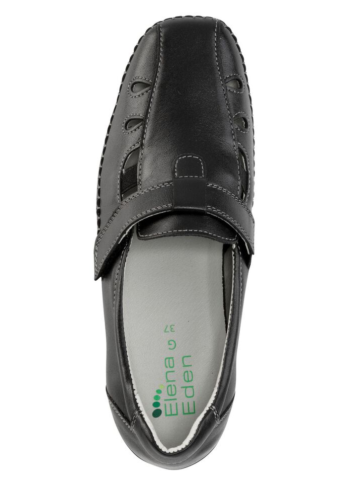 ELENA EDEN Mokassin-Trotteur mit luftigen Durchbr&uuml;chen SCHWARZ