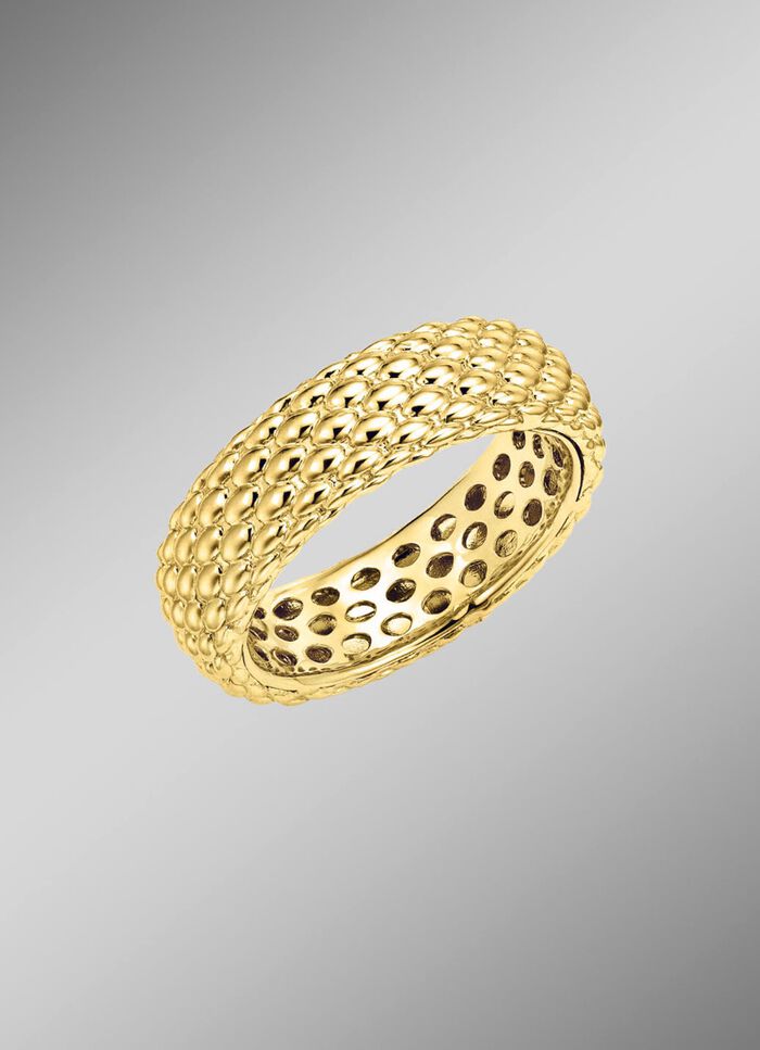 Exquisite Gold-Eleganz: Damenring mit Ziselierung 