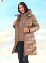 Daunen-Kurzmantel mit Rei&szlig;verschlussleiste 