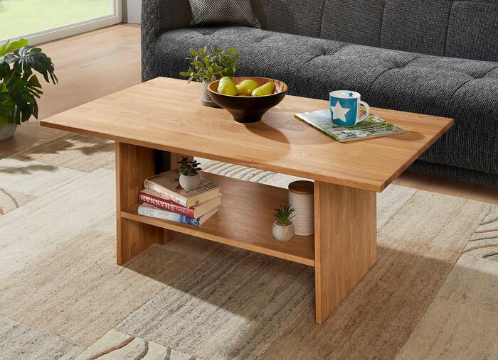 Couchtisch aus massivem, ge&ouml;ltem Eichenholz 